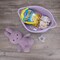 Small Woven Basket Cute Oval Cotton Rope Gifts Basket with Handle Empty Baby Wicker Storage Basket Nursery Box Bin Kids Organizer Cat Dog Toy Basket Easter Basket Light Purple Lavendor